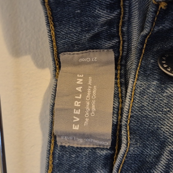 Everlane The Original Cheeky Jeans Organic Cotton Medium Wash Cropped Sz 27 - Picture 6 of 8